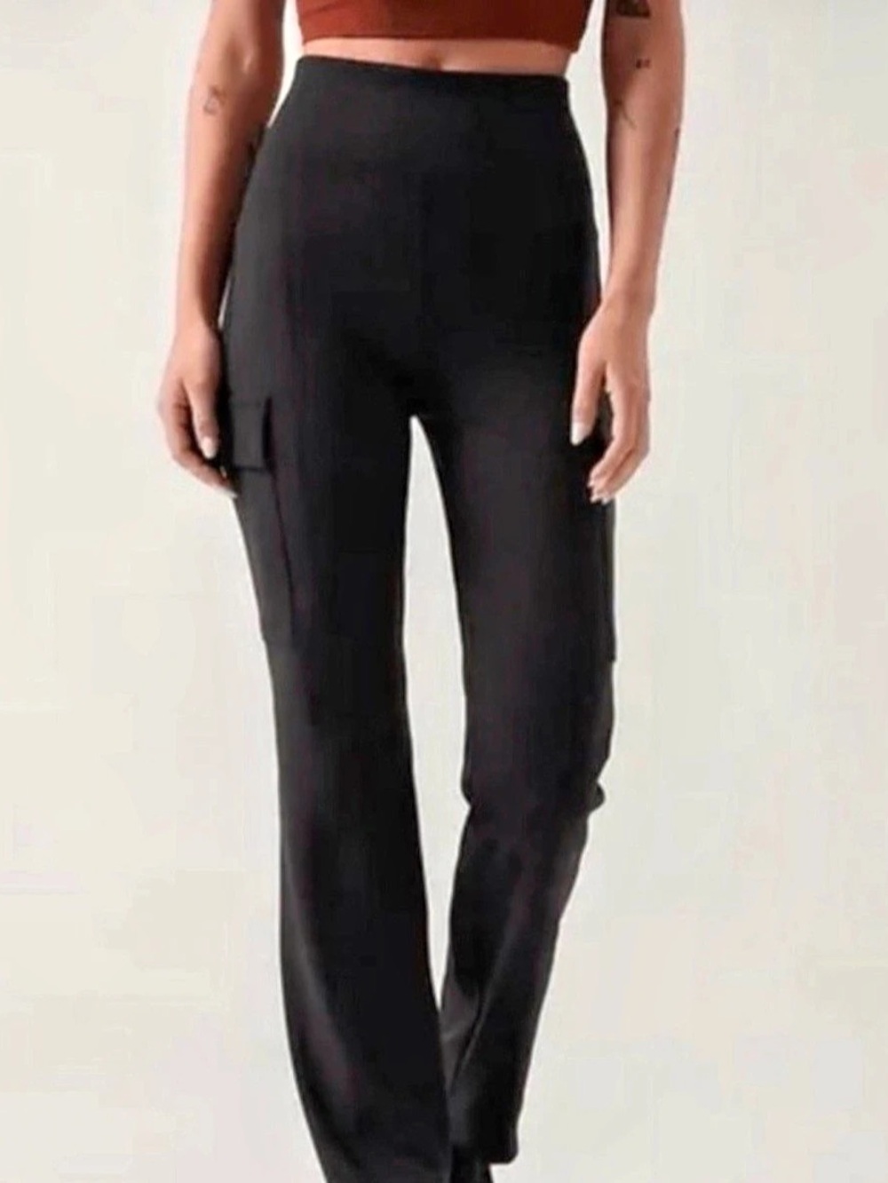 Athleta Delancey Straight Cargo Pants NWT - M - Medium - Black
